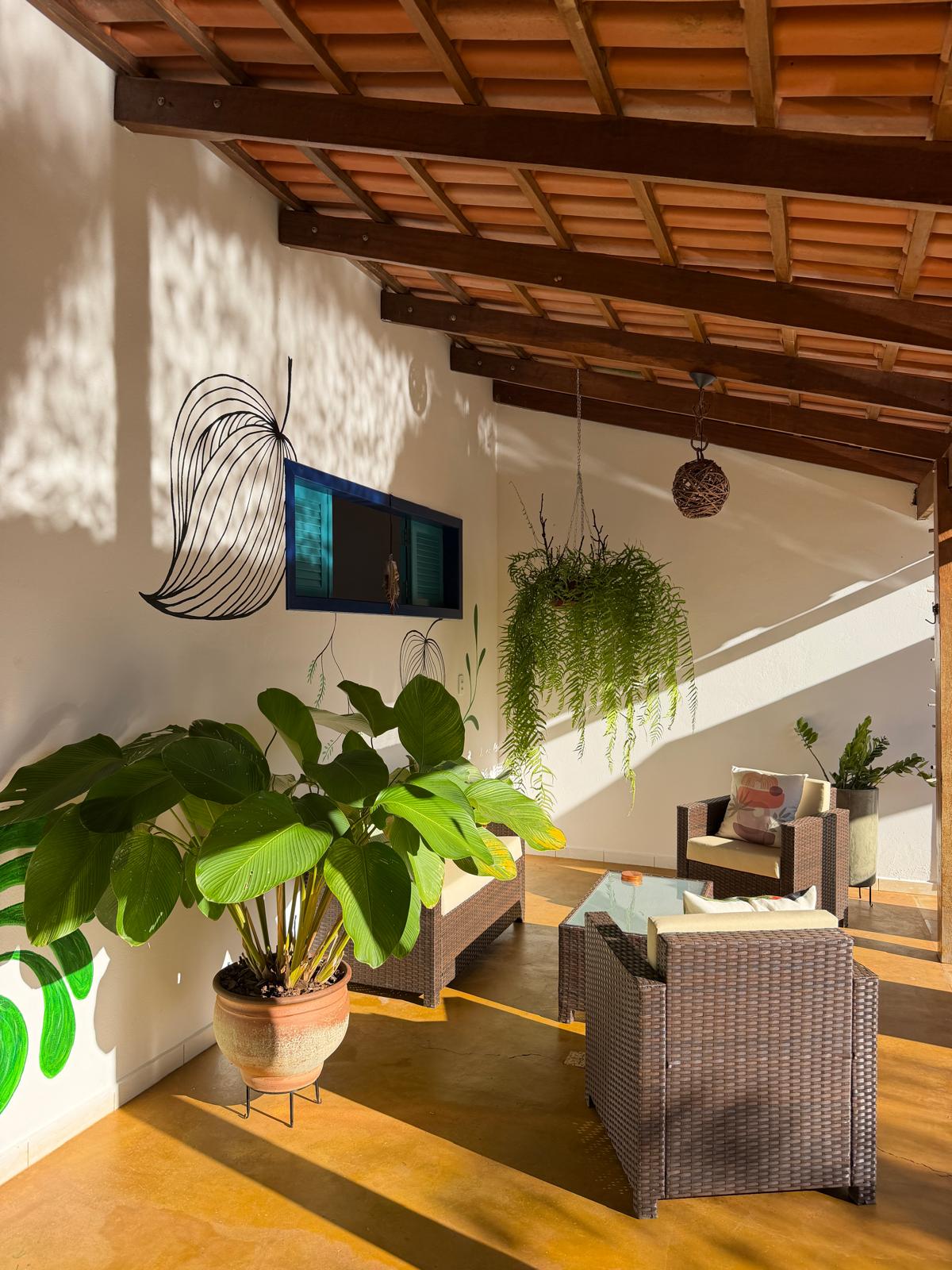 Covered outdoor lounge
