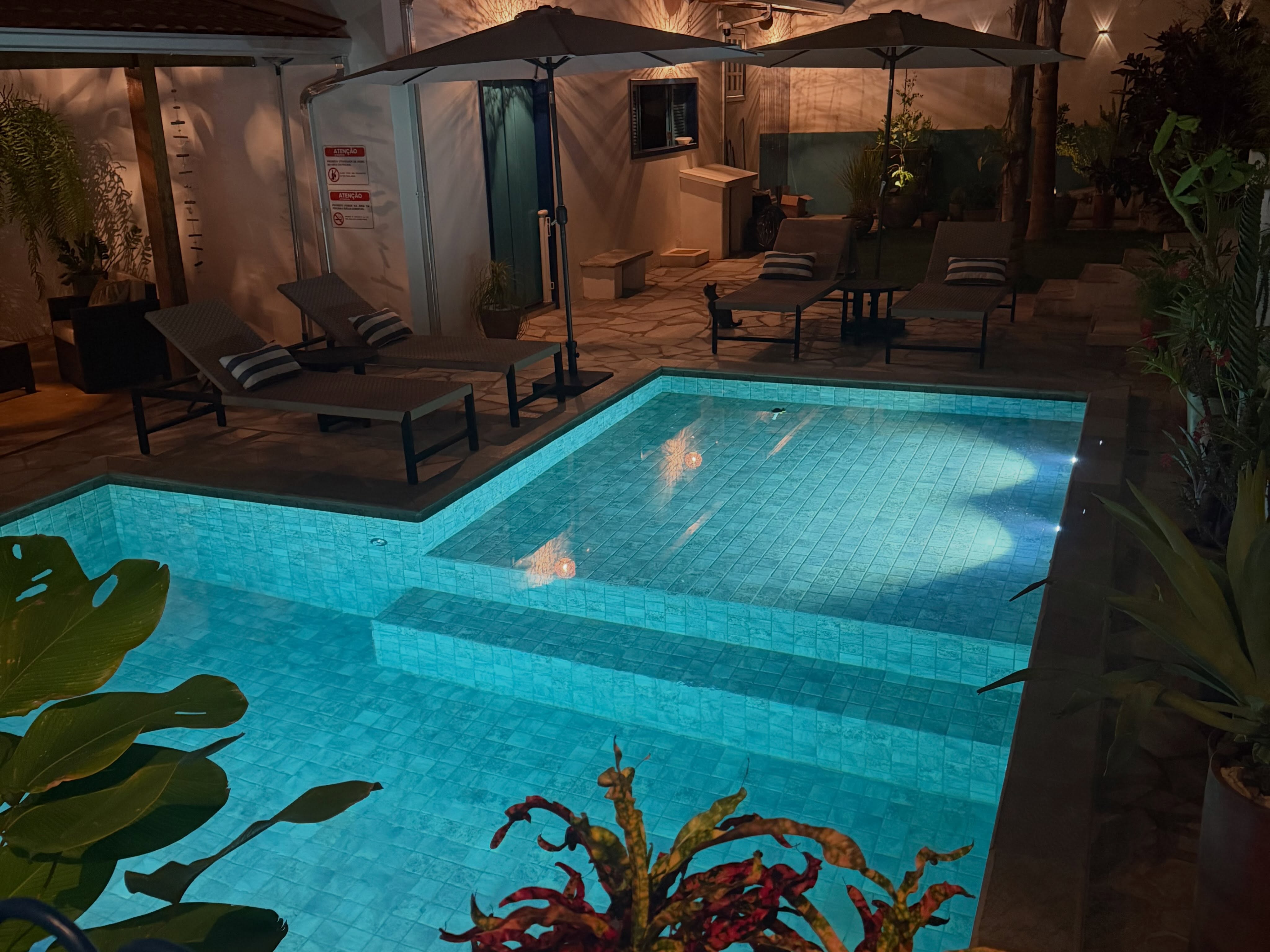 Heated pool at Casarão Vila Boa